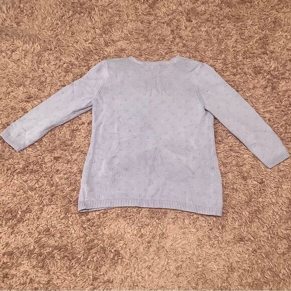 Croft and Barrow Pastel Purple Polka Dot Preppy 3/4 Sleeve Sweater Size Small - Picture 8 of 12